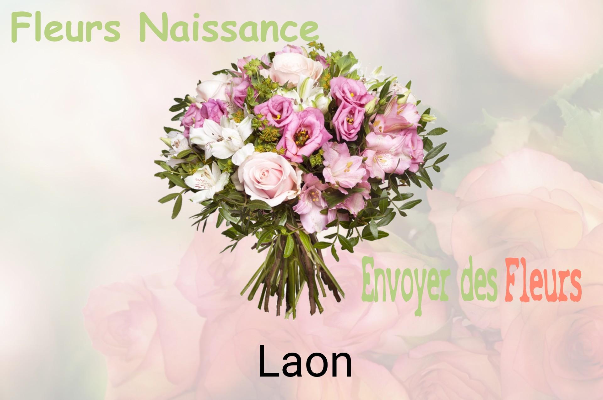 Bouquet de fleurs de naissance livré à Laon